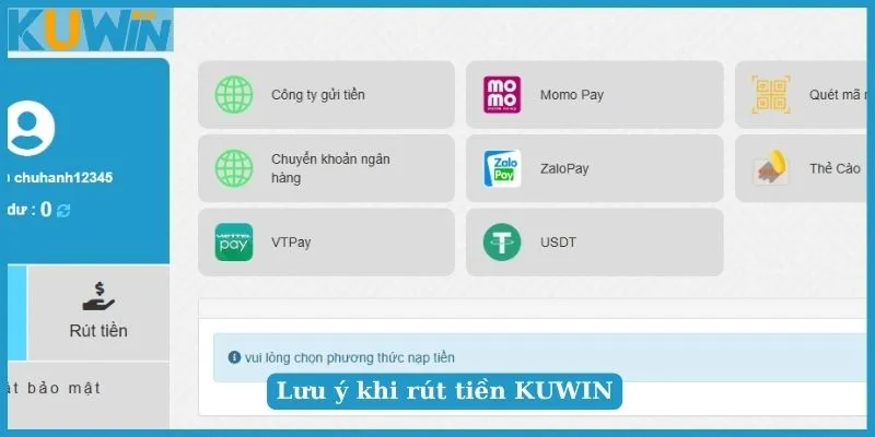 Rút Tiền KUWIN - Những Bước Thực Hiện Đơn Giản Cho Người Mới 3 Cách rút tiền KUWIN siêu nhanh và an toàn